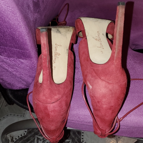 Sam Edelman Super Sexy Suede Lace Up 4" Heels Sz 9 - Picture 7 of 8